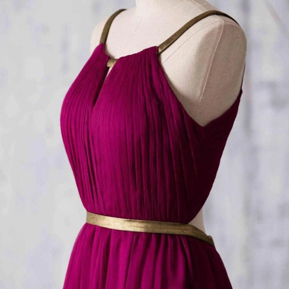 NWT A-line formal floor length chiffon dress - Picture 3 of 4